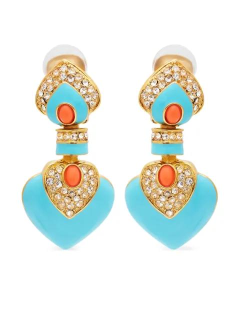Heart drop earrings by KENNETH JAY LANE