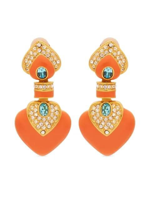 Heart drops earrings by KENNETH JAY LANE