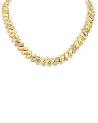 Pav&eacute; Chunky Link Collar Necklace by KENNETH JAY LANE