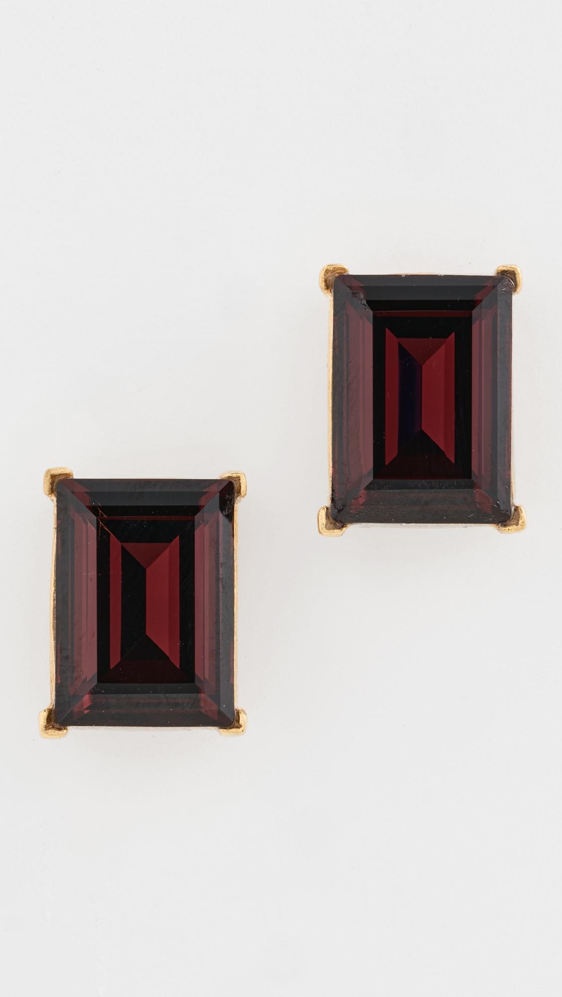Rectangle Stone Pierced Earrings by KENNETH JAY LANE