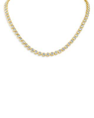 Round Bezel Set Tennis Necklace by KENNETH JAY LANE