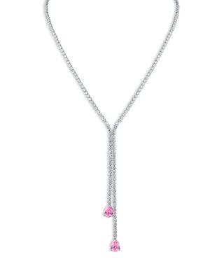 Round & Pear Shaped Cubic Zirconia Lariat Necklace by KENNETH JAY LANE