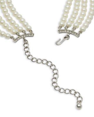 Stone & Halo Imitation Multi Strand Choker Necklace by KENNETH JAY LANE
