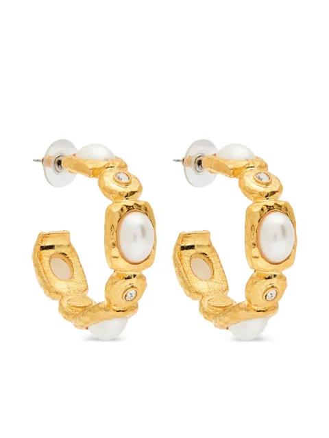 faux-pearl-embellished earrings by KENNETH JAY LANE