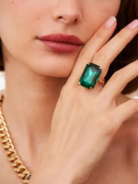 octagon-shaped adjustable ring by KENNETH JAY LANE