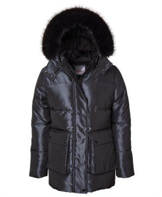 Big Girls' Iridescent Hooded Puffer Jacket by KENSIE GIRL