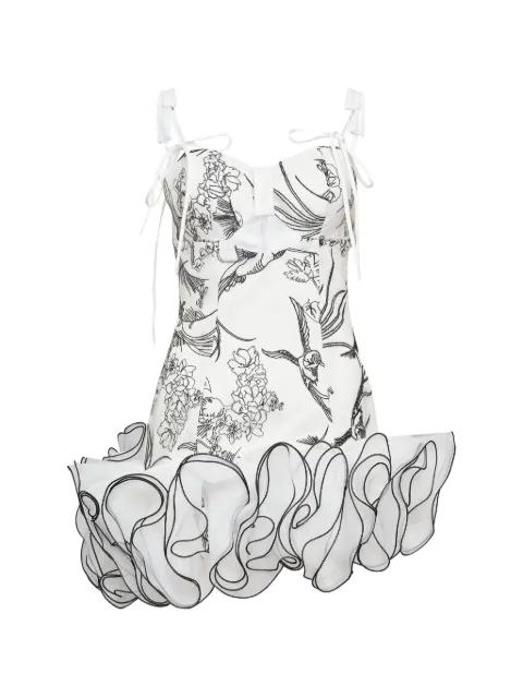 floral-print ruffled mini dress by KENZIE KLAMBIE