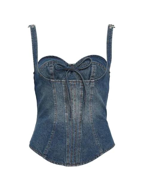 lace-up corset top by KENZIE KLAMBIE