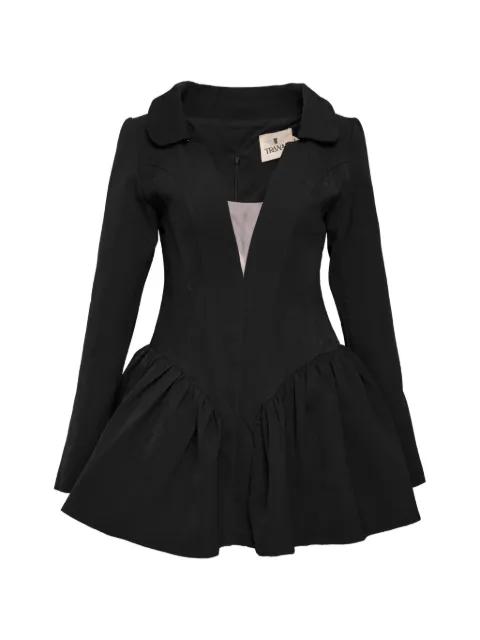 long-sleeve gathered-skirt mini dress by KENZIE KLAMBIE