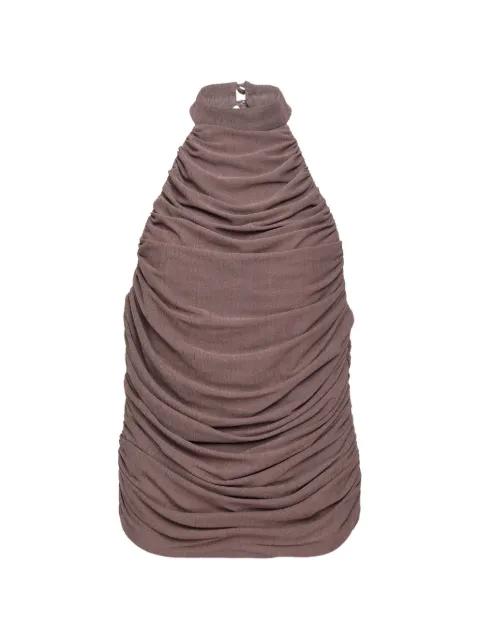 ruched halterneck top by KENZIE KLAMBIE