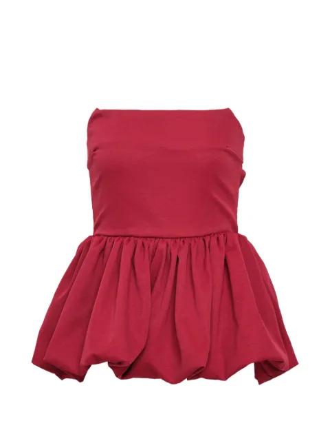 strapless peplum top by KENZIE KLAMBIE