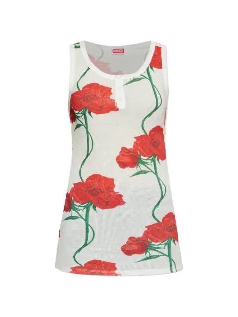 Archive Roe floral-print tank top by KENZO