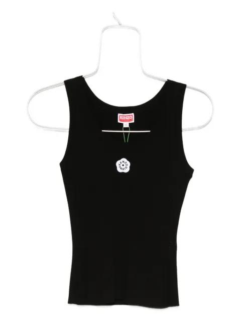 'Boke Flower 2.0' embroidered ribbed top by KENZO