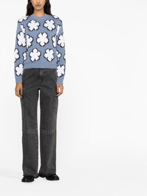 Boke Flower intarsia-knit jumper by KENZO