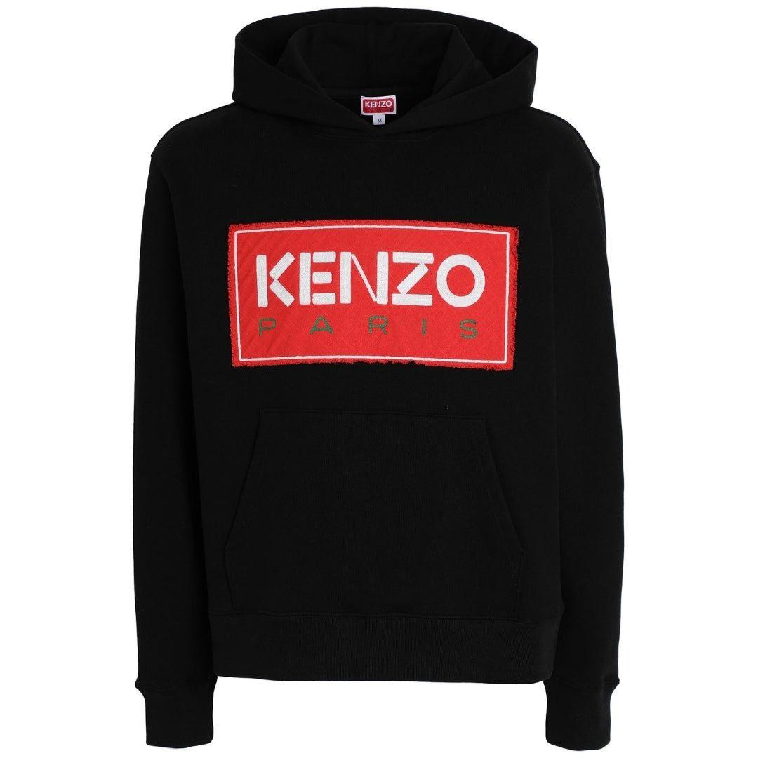 Box Logo Black Hoodie by KENZO
