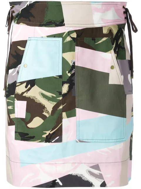 Broken Camo skirt by KENZO