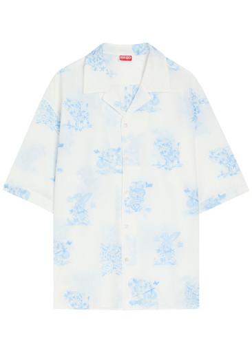 Cartoon embroidered cotton-blend shirt by KENZO