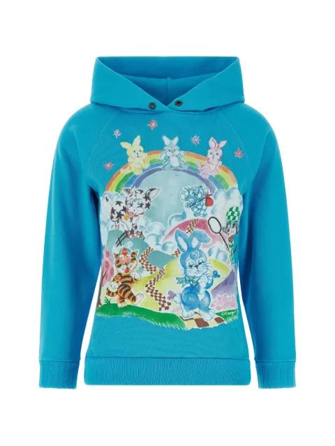 Cartoon graphic-print hoodie by KENZO