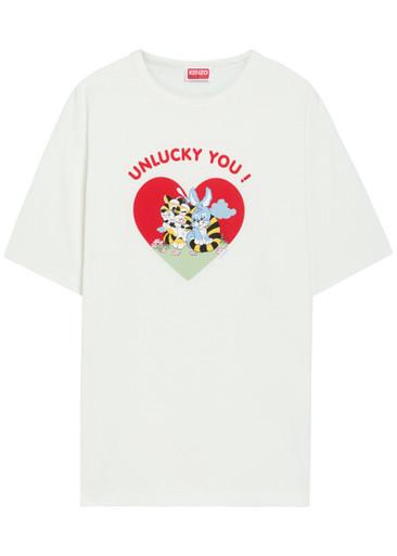 Cartoon printed cotton T-shirt by KENZO