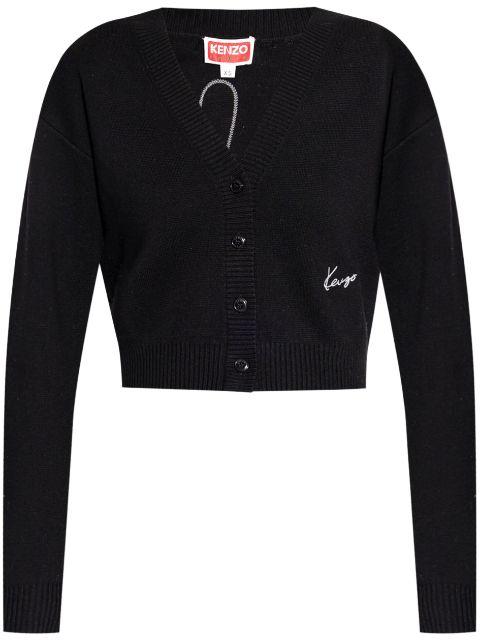 Embroidered-flower cardigan by KENZO