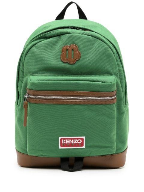 Explore logo-patch backpack by KENZO