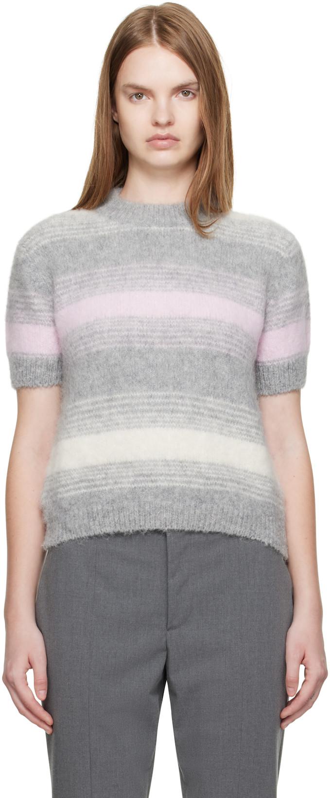 Gray Kenzo Paris 'KENZO Speed Stripe' Sweater by KENZO