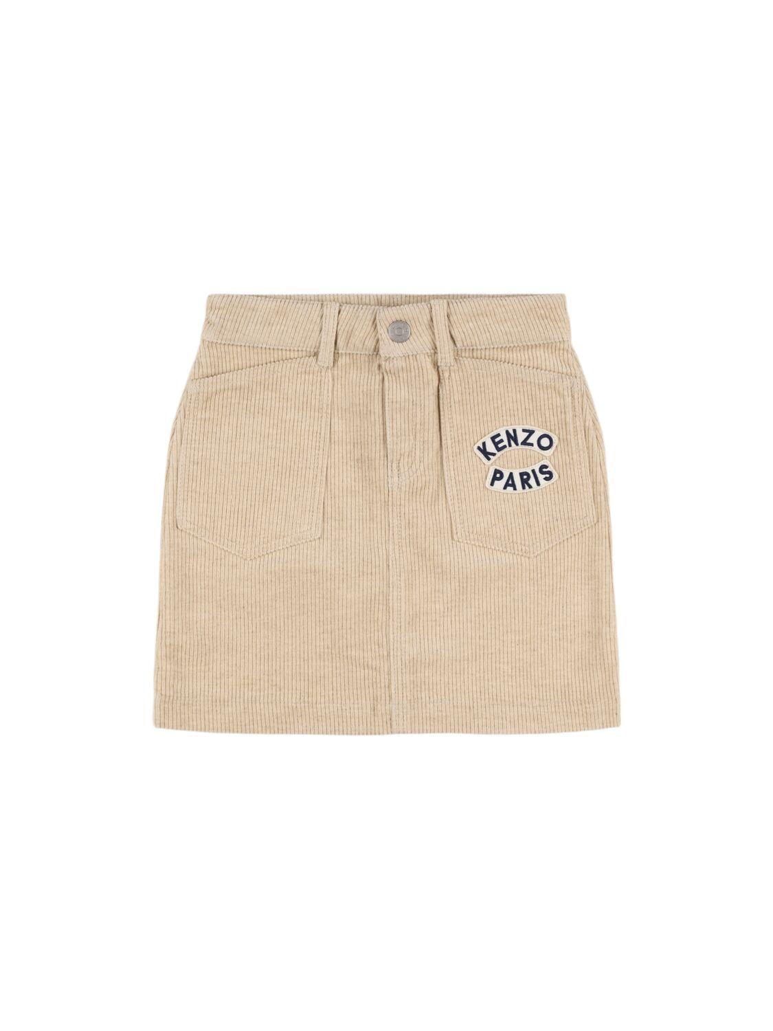 Cotton Blend Corduroy Skirt by KENZO KIDS