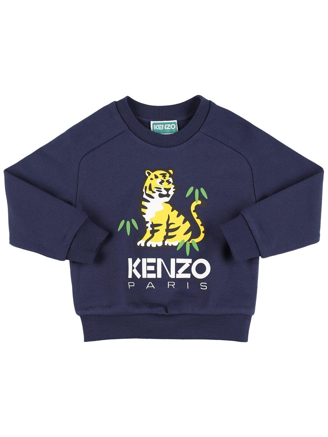 Cotton Crewneck Sweatshirt by KENZO KIDS