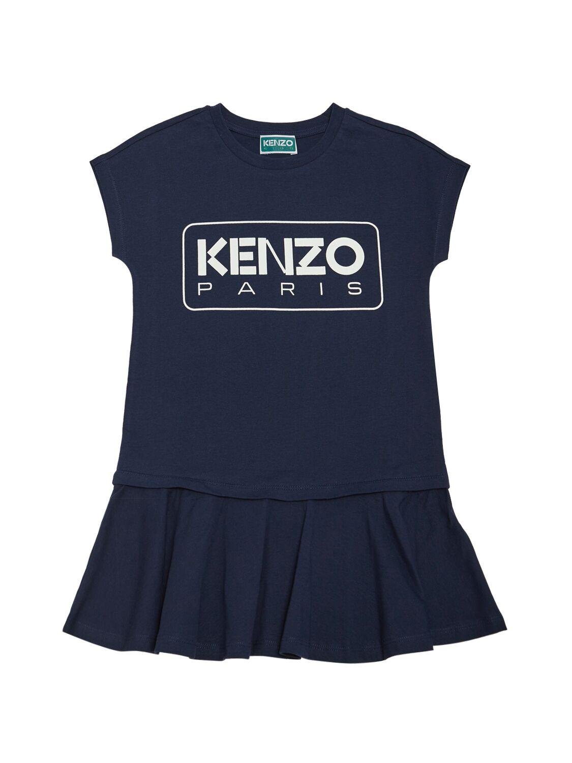 Cotton Jersey Shirt Dress by KENZO KIDS