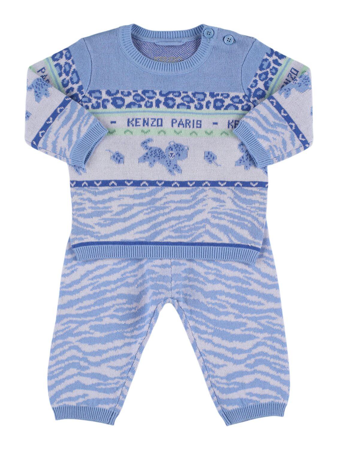 Cotton Knit Sweater & Pants by KENZO KIDS