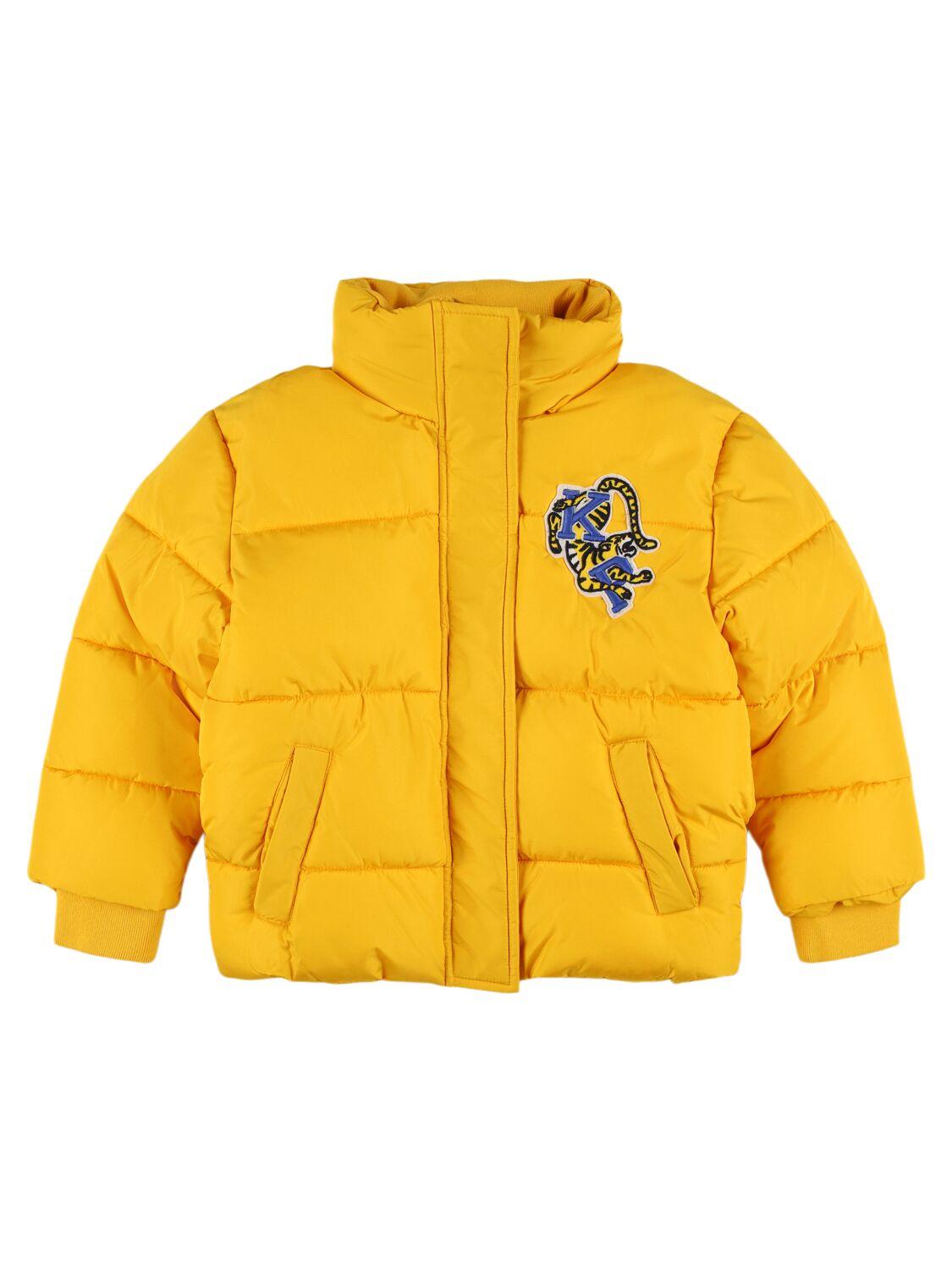 Hooded Nylon Puffer Jacket by KENZO KIDS