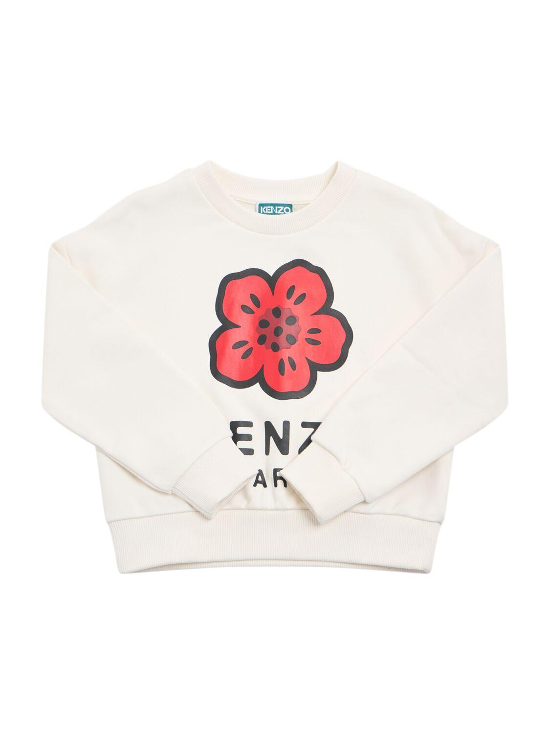 Printed Cotton Sweatshirt by KENZO KIDS