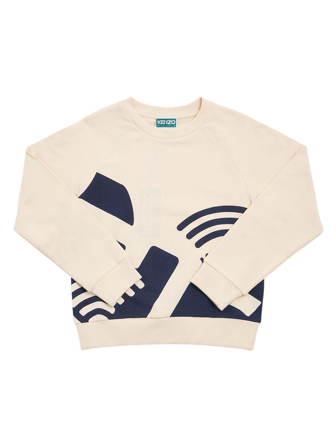 Printed Cotton Sweatshirt by KENZO KIDS