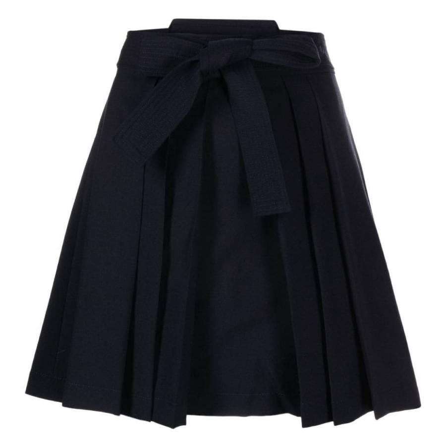 Kenzo A-Line Virgin Wool Pleated Mini Skirt by KENZO