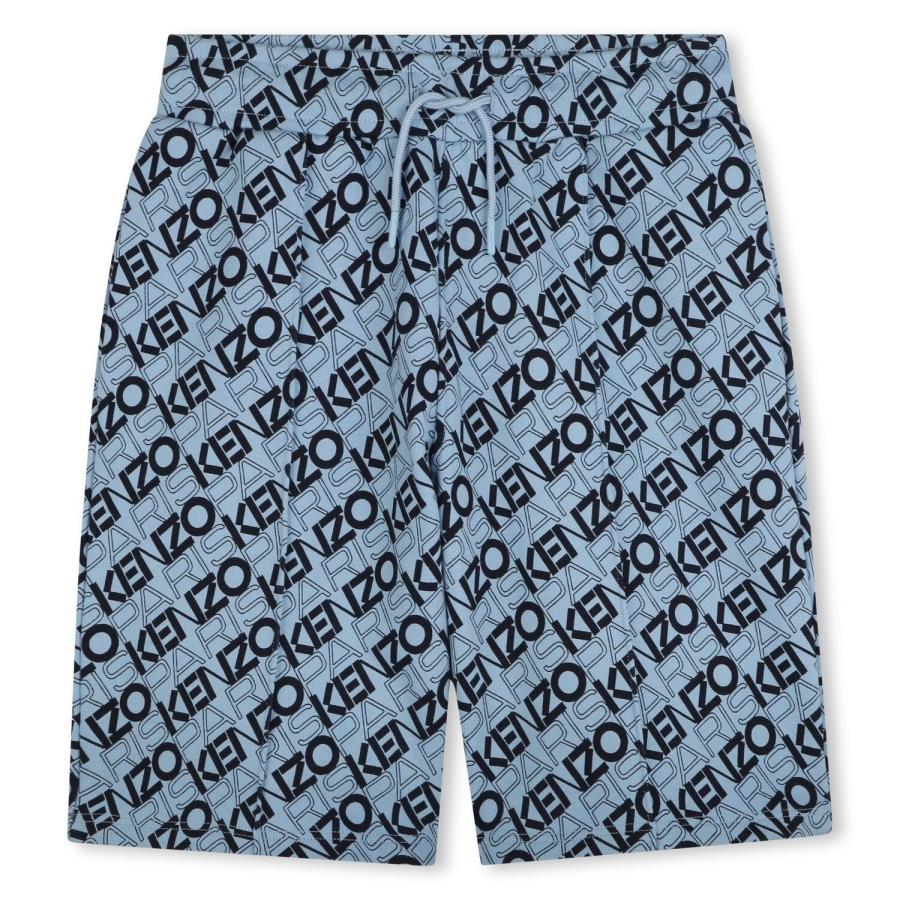 Kenzo All-Over Logo Print Cotton Shorts by KENZO