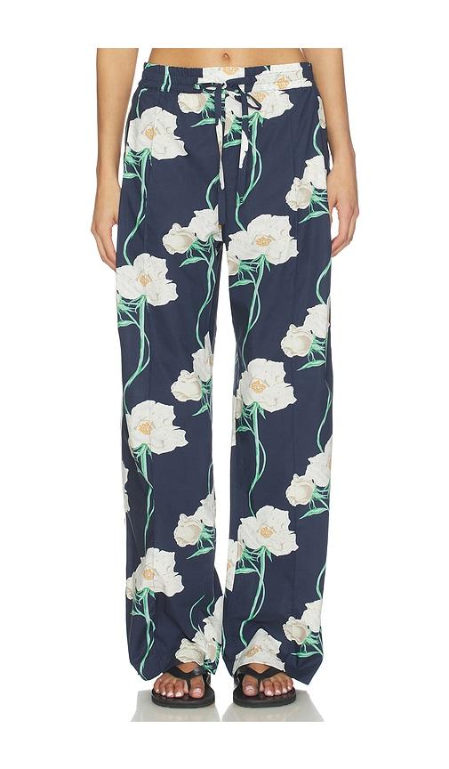 Kenzo Archive Rose Pajama Pant in Navy by KENZO