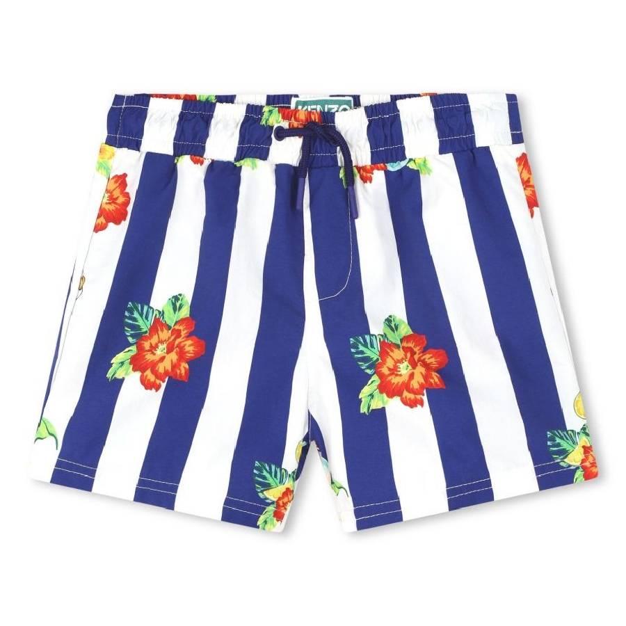 Kenzo Boys Drawstring Floral-Print Swim Shorts by KENZO