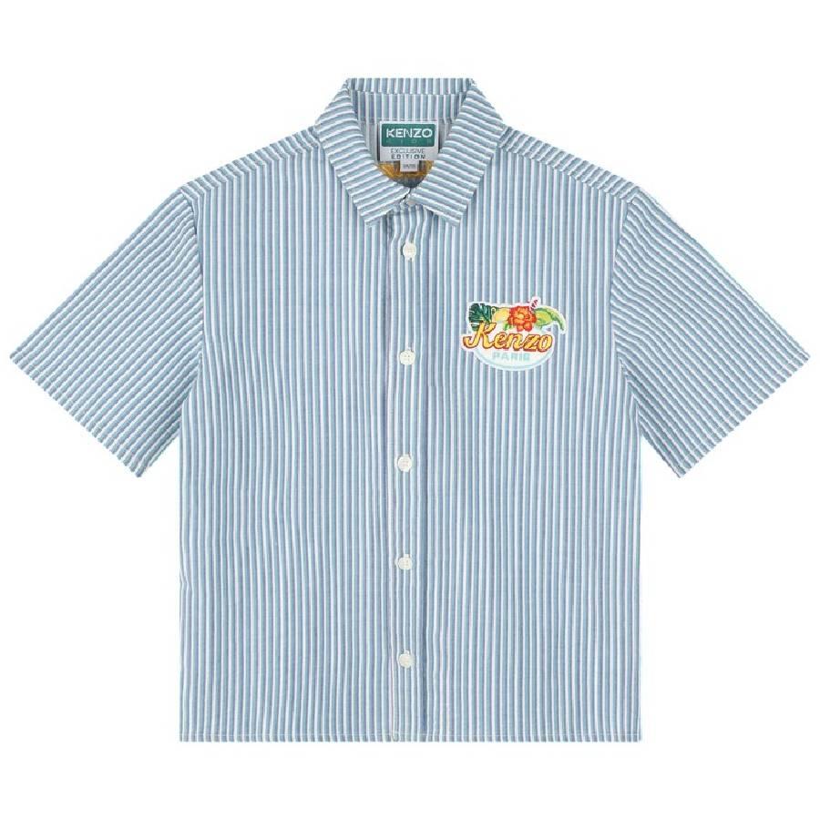 Kenzo Boys Embroidered Logo Cotton Shirt by KENZO