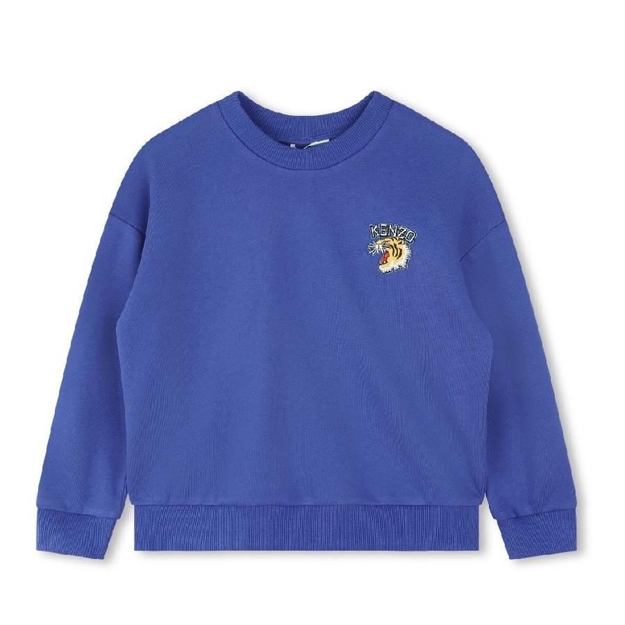 Kenzo Boys Embroidered Logo Crew Neck Sweatshirt by KENZO