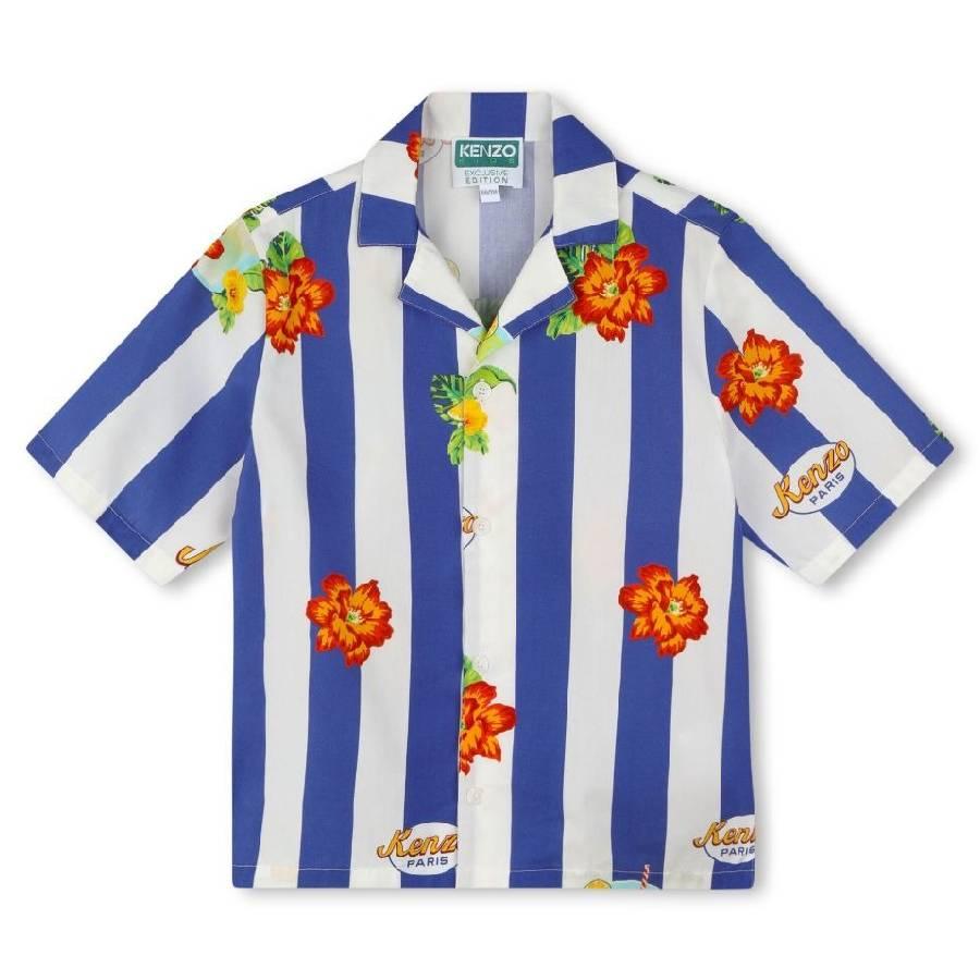 Kenzo Boys Floral-Print Cotton Shirt by KENZO