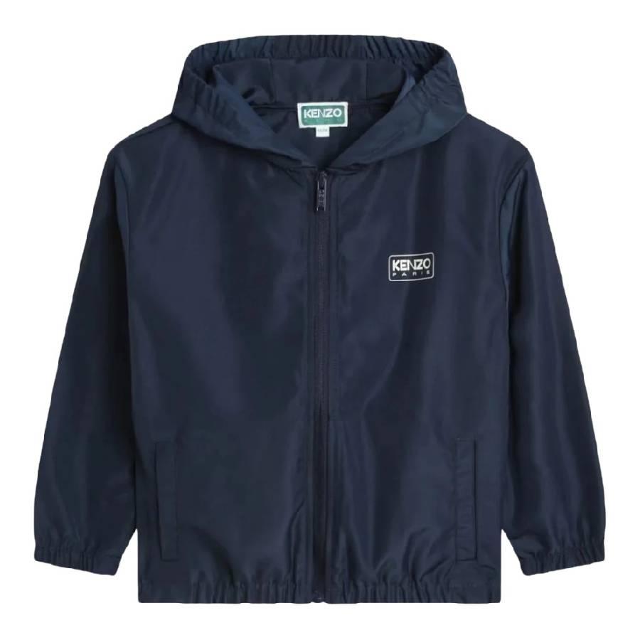 Kenzo Boys Logo-Printed Zipped Hooded Windbreaker Jacket by KENZO