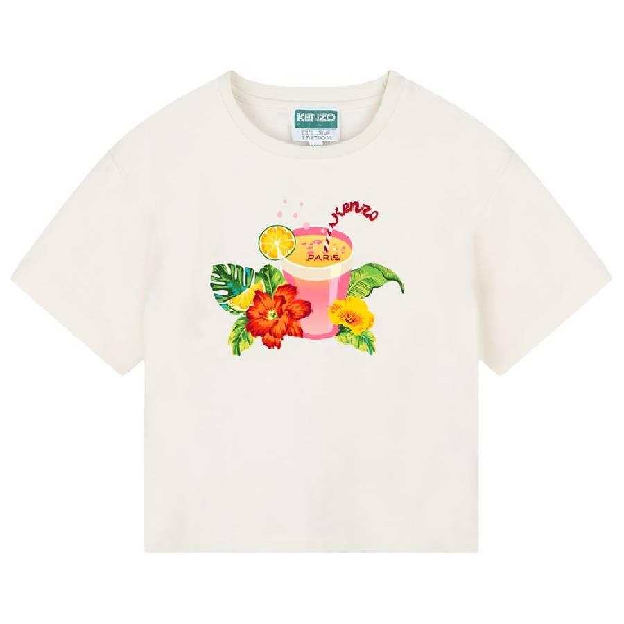 Kenzo Girls Graphic-Print Crew Neck T-Shirt by KENZO