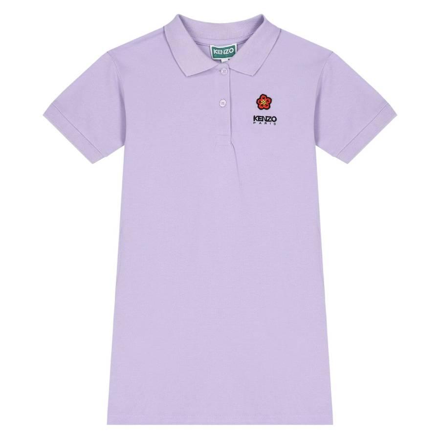 Kenzo Girls Lilac Boke Flower Polo Dress by KENZO