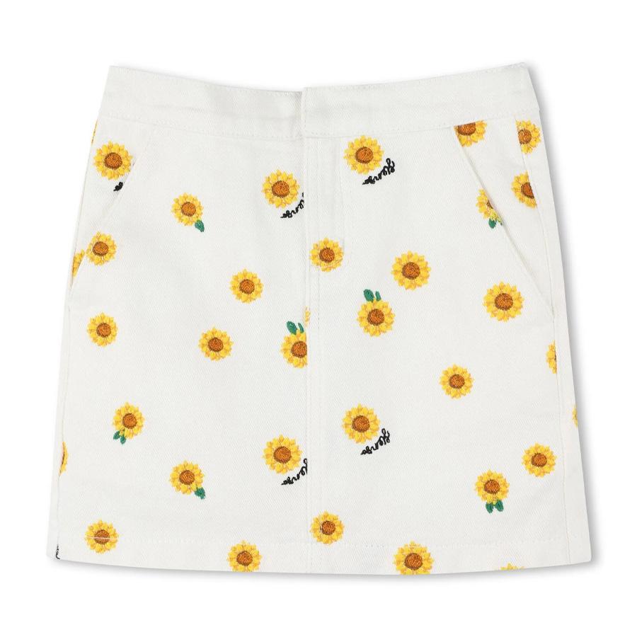 Kenzo Girls Sunflower Embroidered Skirt by KENZO