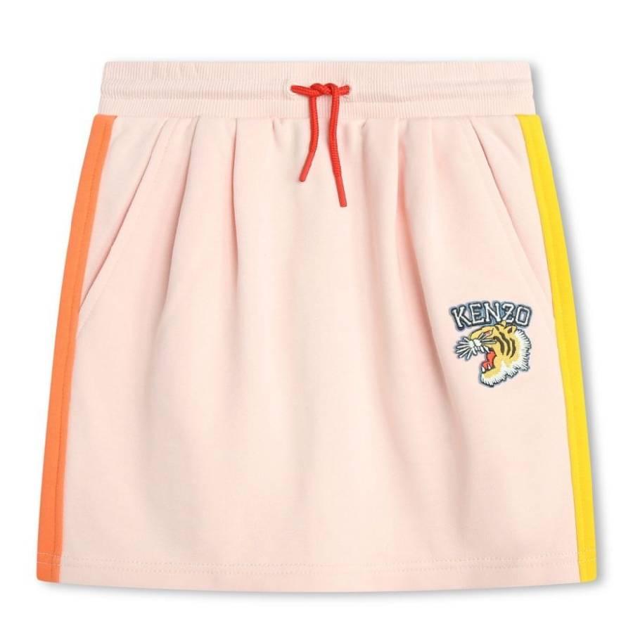 Kenzo Girls Tiger Motif Drawsting Skirts by KENZO