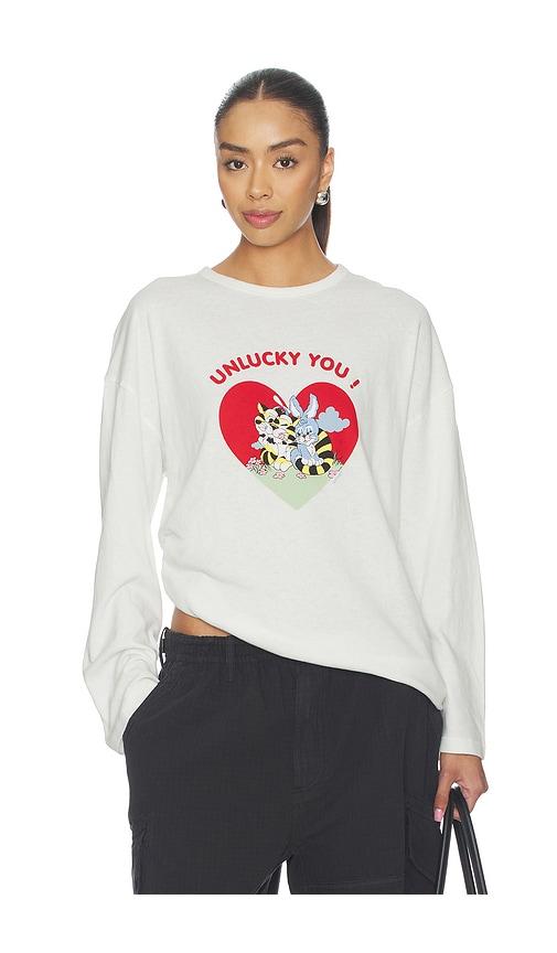 Kenzo Gots Kenzo Cartoon Long Sleeves T-shirt in White by KENZO