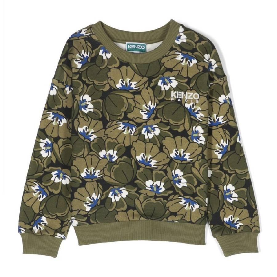 Kenzo Kids Floral Print Long Sleeve Sweatshirt by KENZO