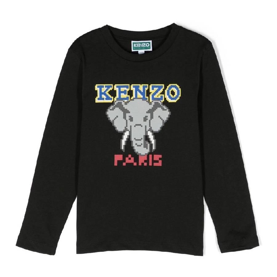 Kenzo Kids Graphic Print Long Sleeve T-Shirt by KENZO