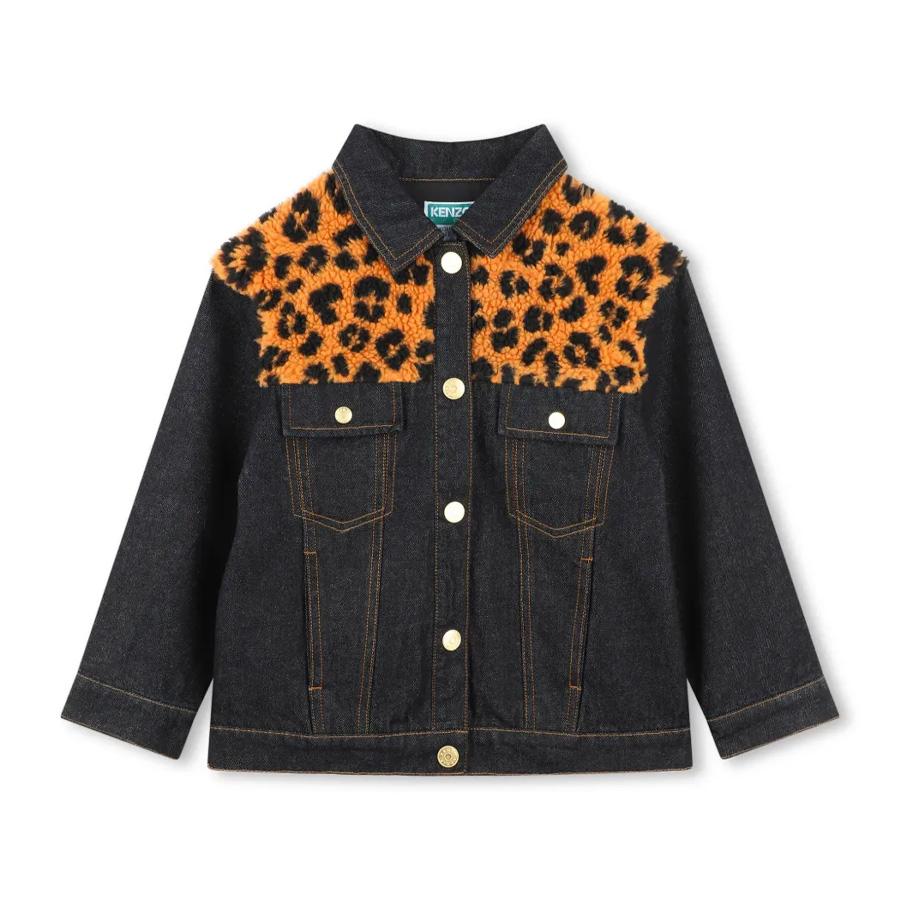 Kenzo Kids Leopard-Print Denim Jacket by KENZO
