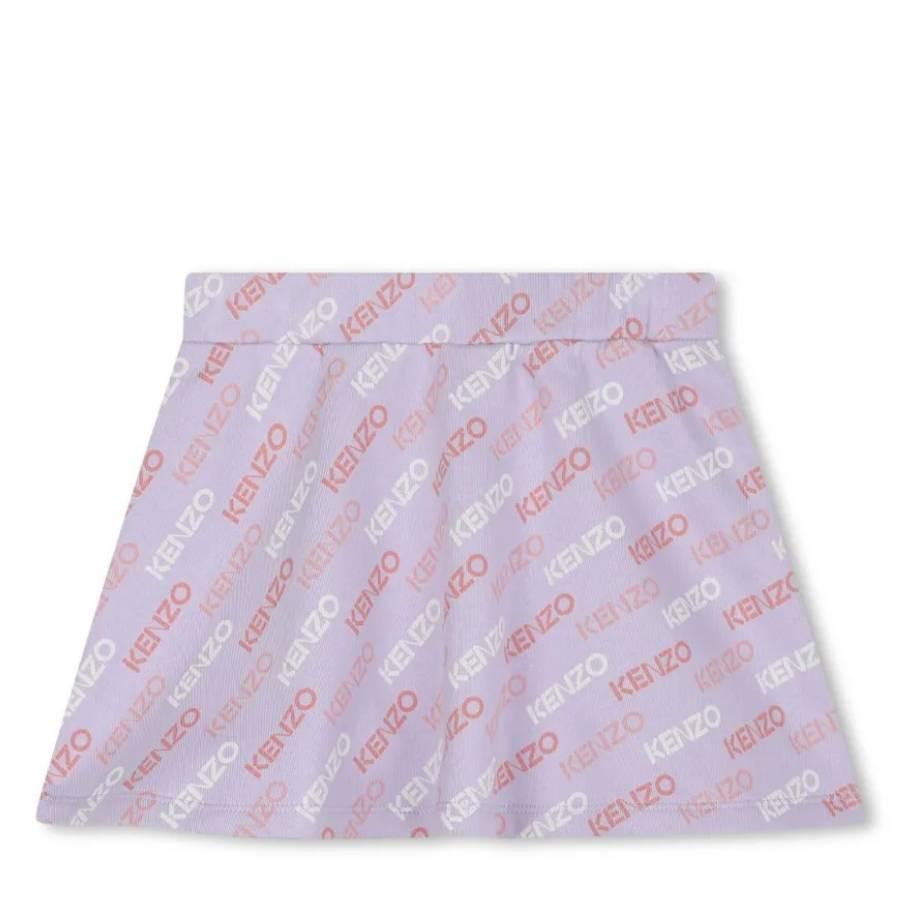 Kenzo Kids Monogram Print Mini Skirt by KENZO